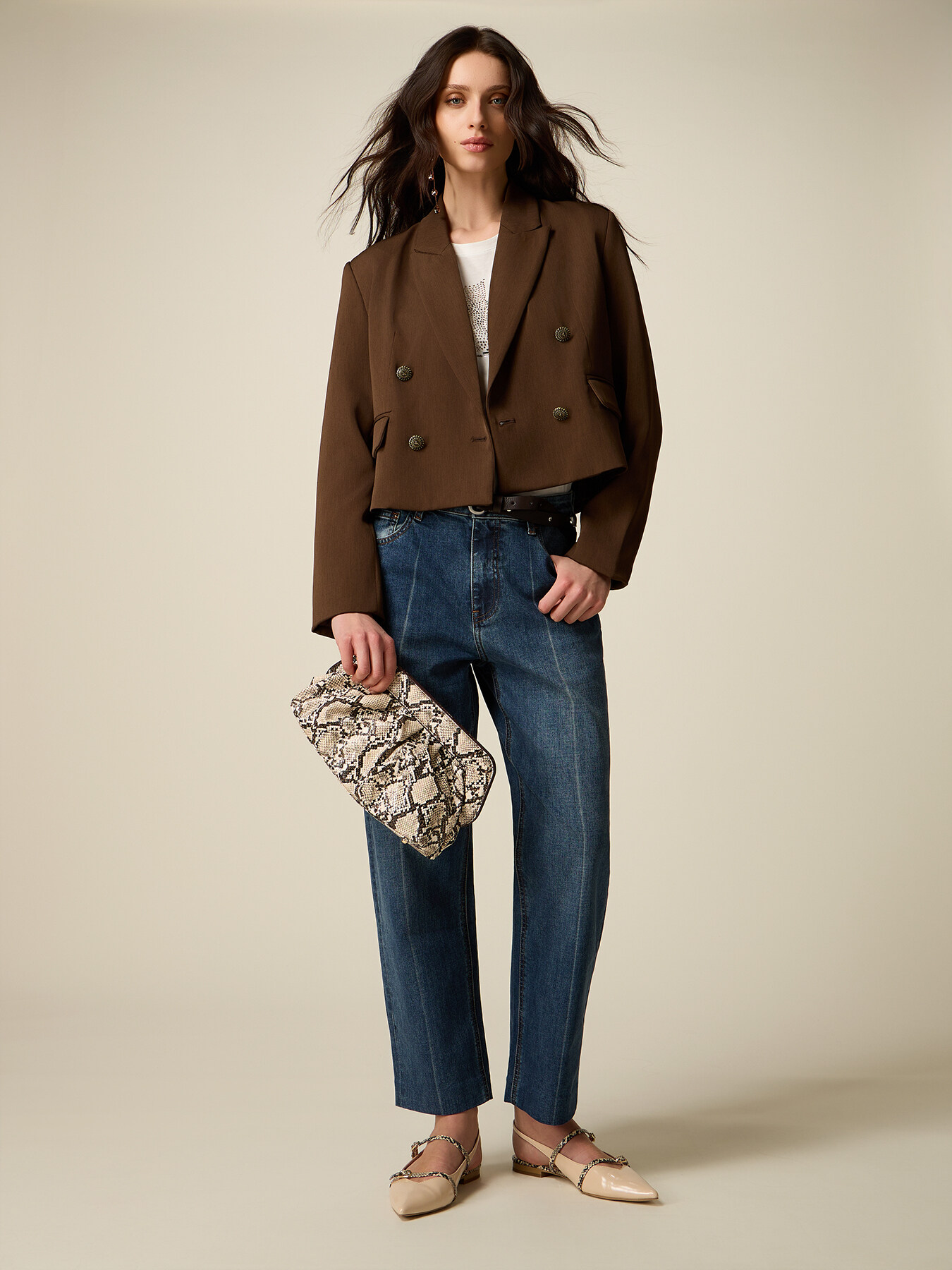 Jeans cropped boyfit image number 0