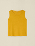 Sleeveless linen blend top image number 3