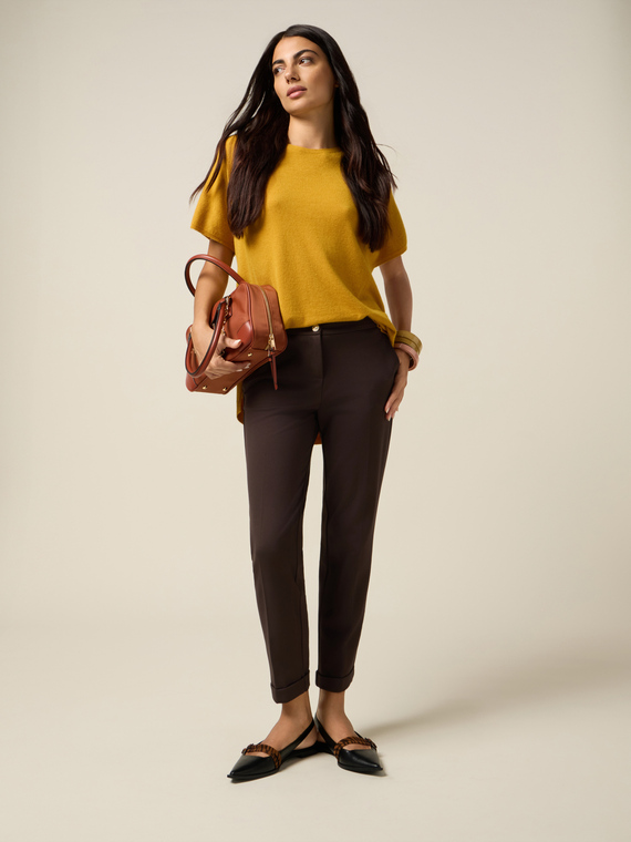 Regular trousers in Milano stitch