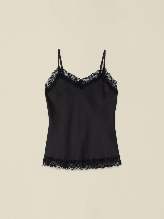 Top de lingerie en satin et dentelle