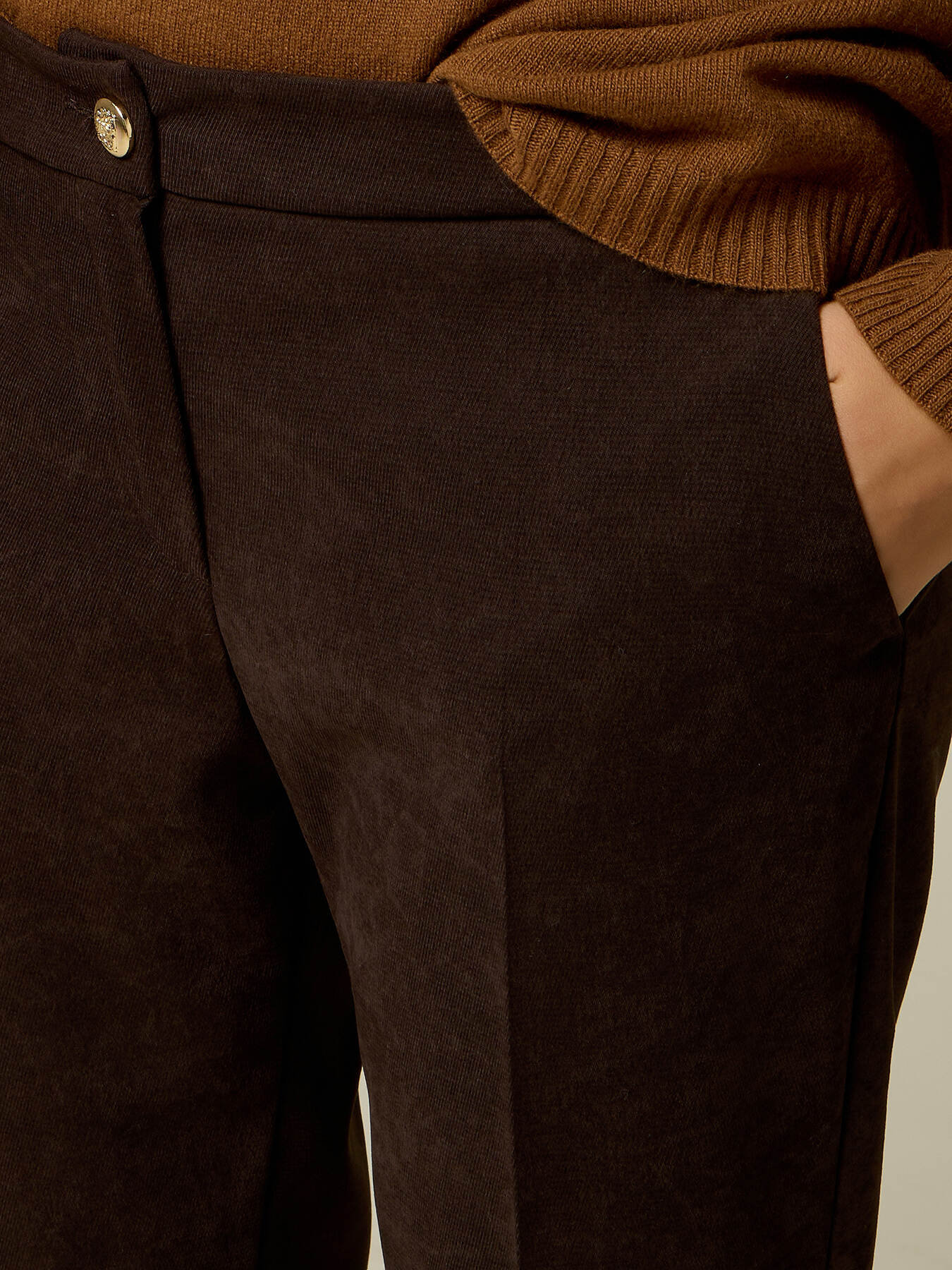 Pantaloni a sigaretta effetto fustagno image number 2