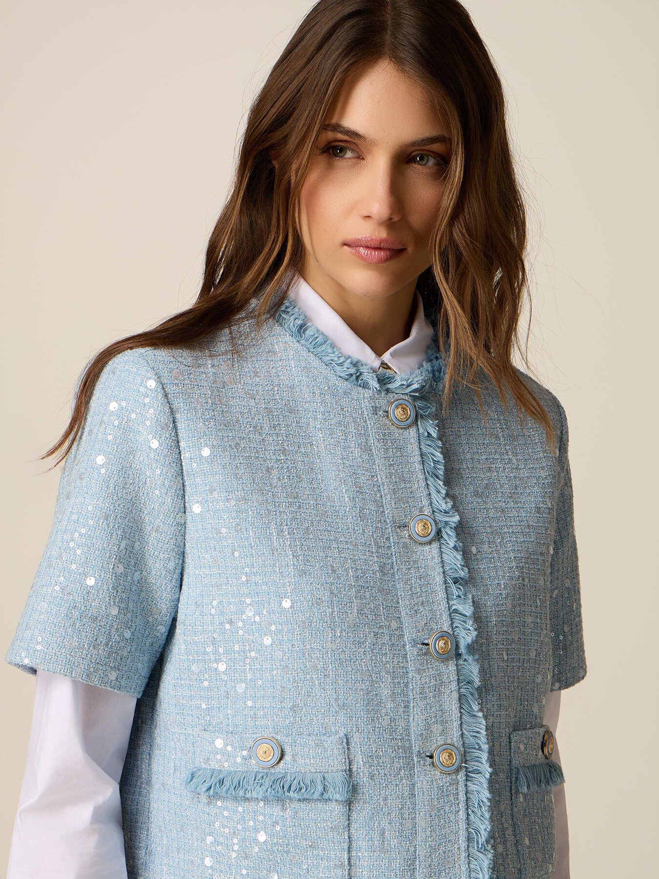 Veste courte &agrave; paillettes image number 2