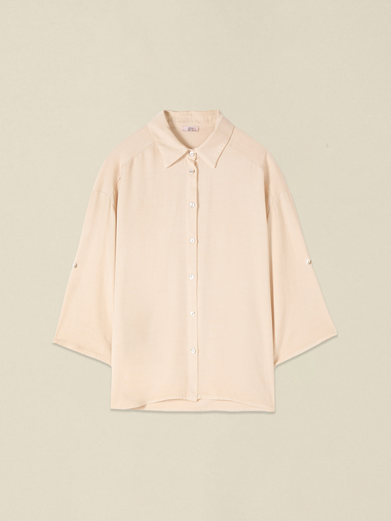 Camicia fluida misto viscosa