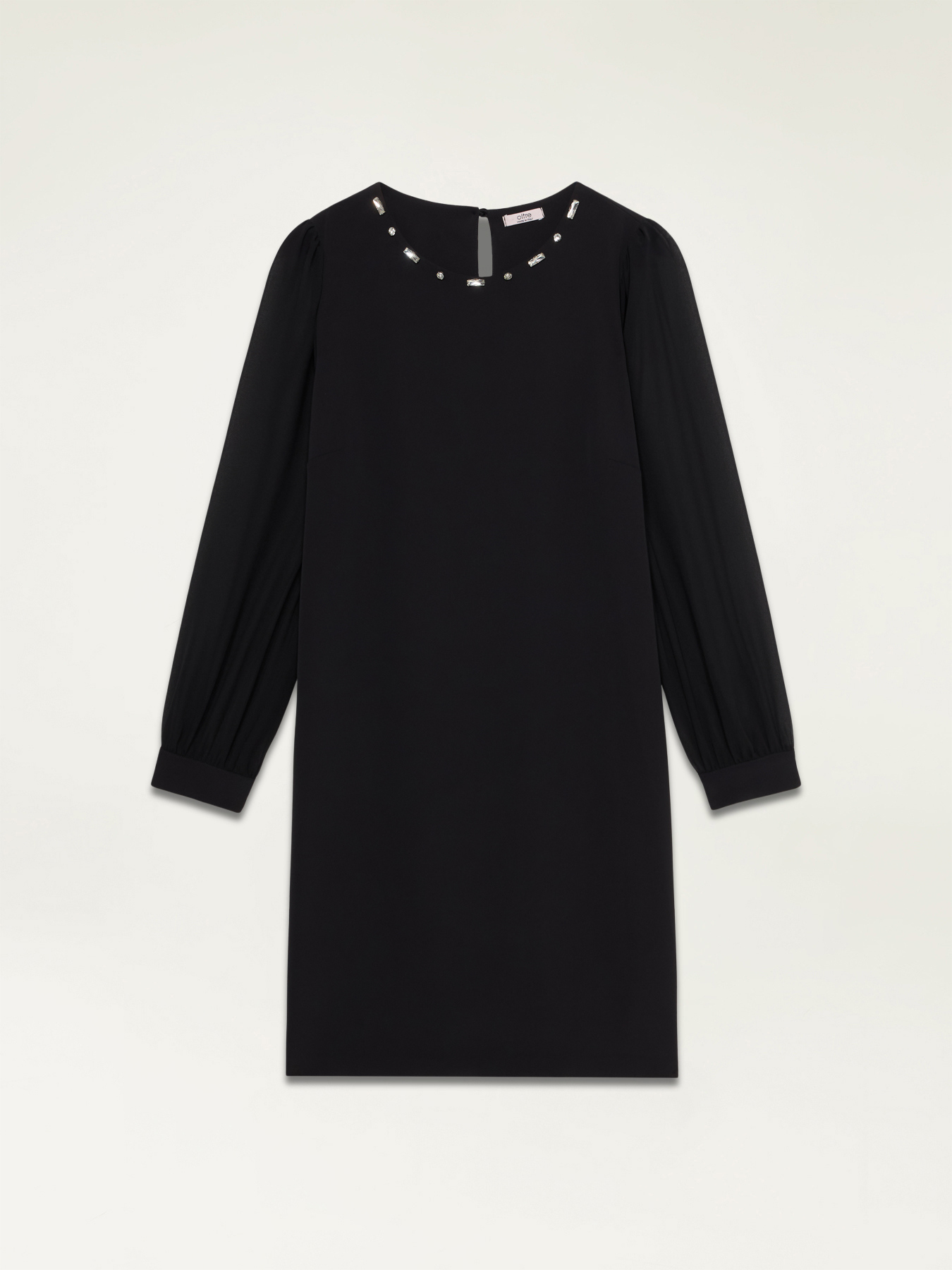 Robe manches longues avec pierres de cristal image number 4