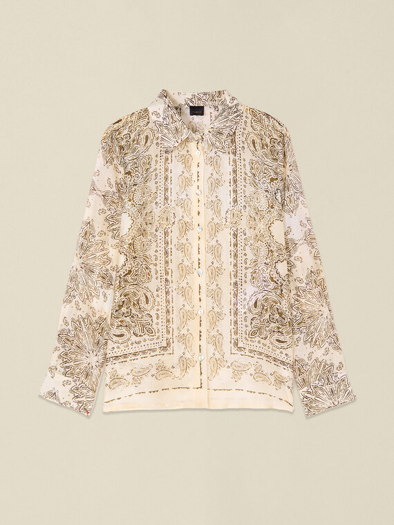 Hemd aus Voile mit Muster