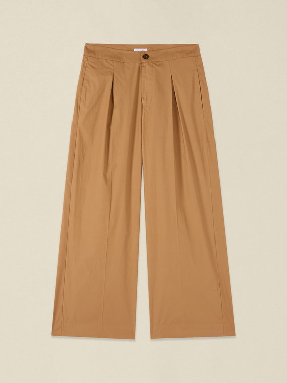 Palazzo pants in poplin