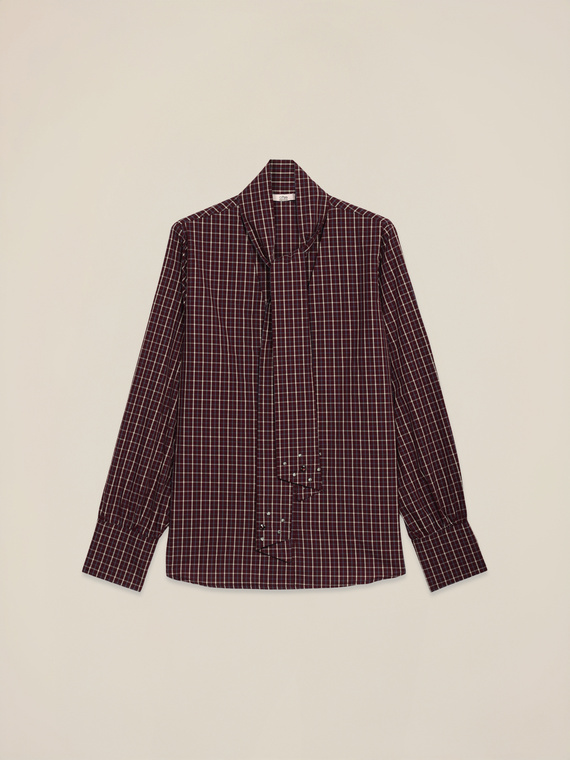 Cotton shirt with bow and cufflinks