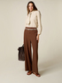 Wide-leg linen blend trousers image number 0