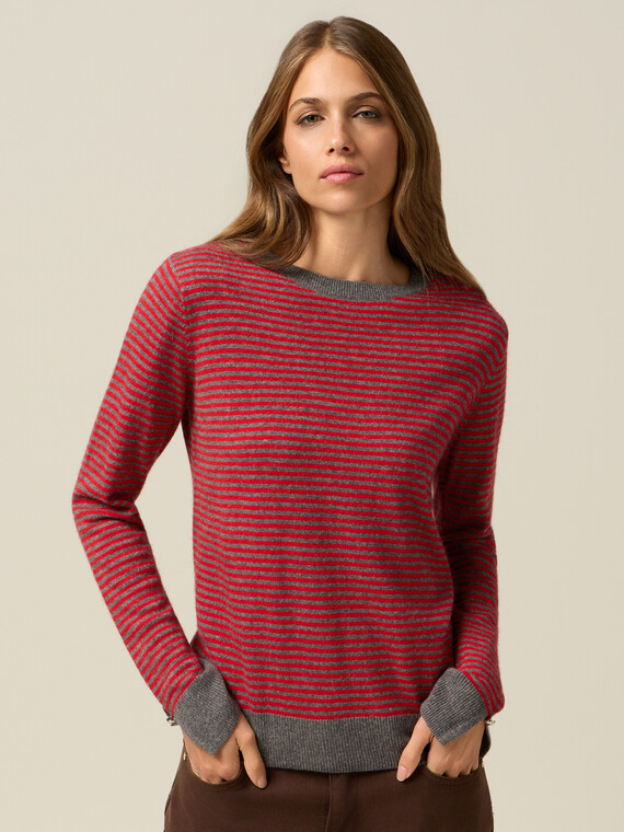 Wool blend striped sweater