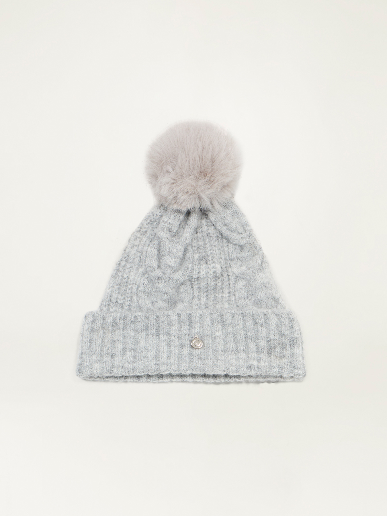 Gorro de mezcla de lana con pomp&oacute;n image number 1