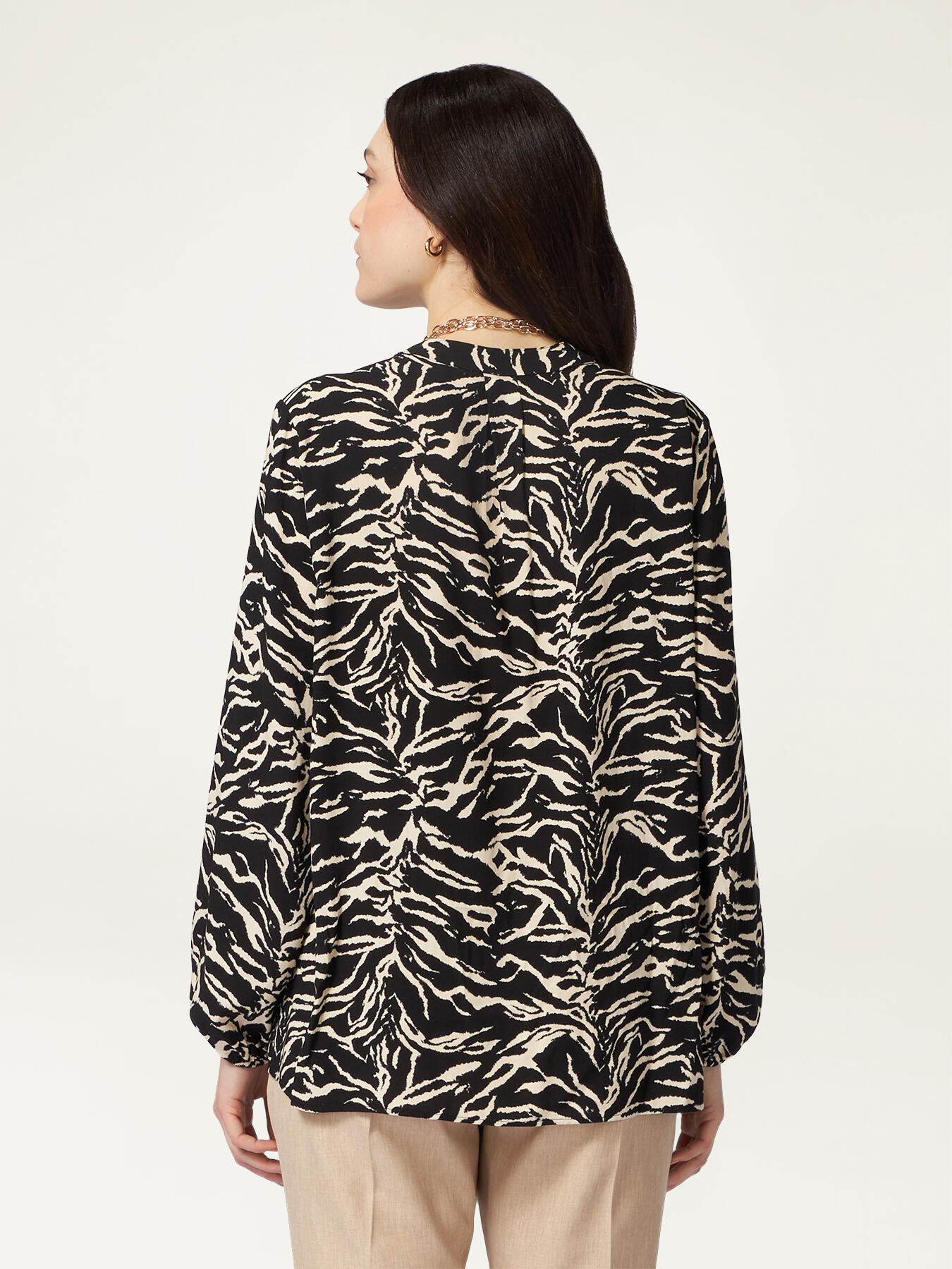Viscose animal print blouse image number 2