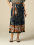Patterned viscose midi skirt image number 3