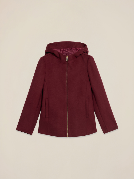 Kurze Jacke mit Kapuze und Rei&szlig;verschluss