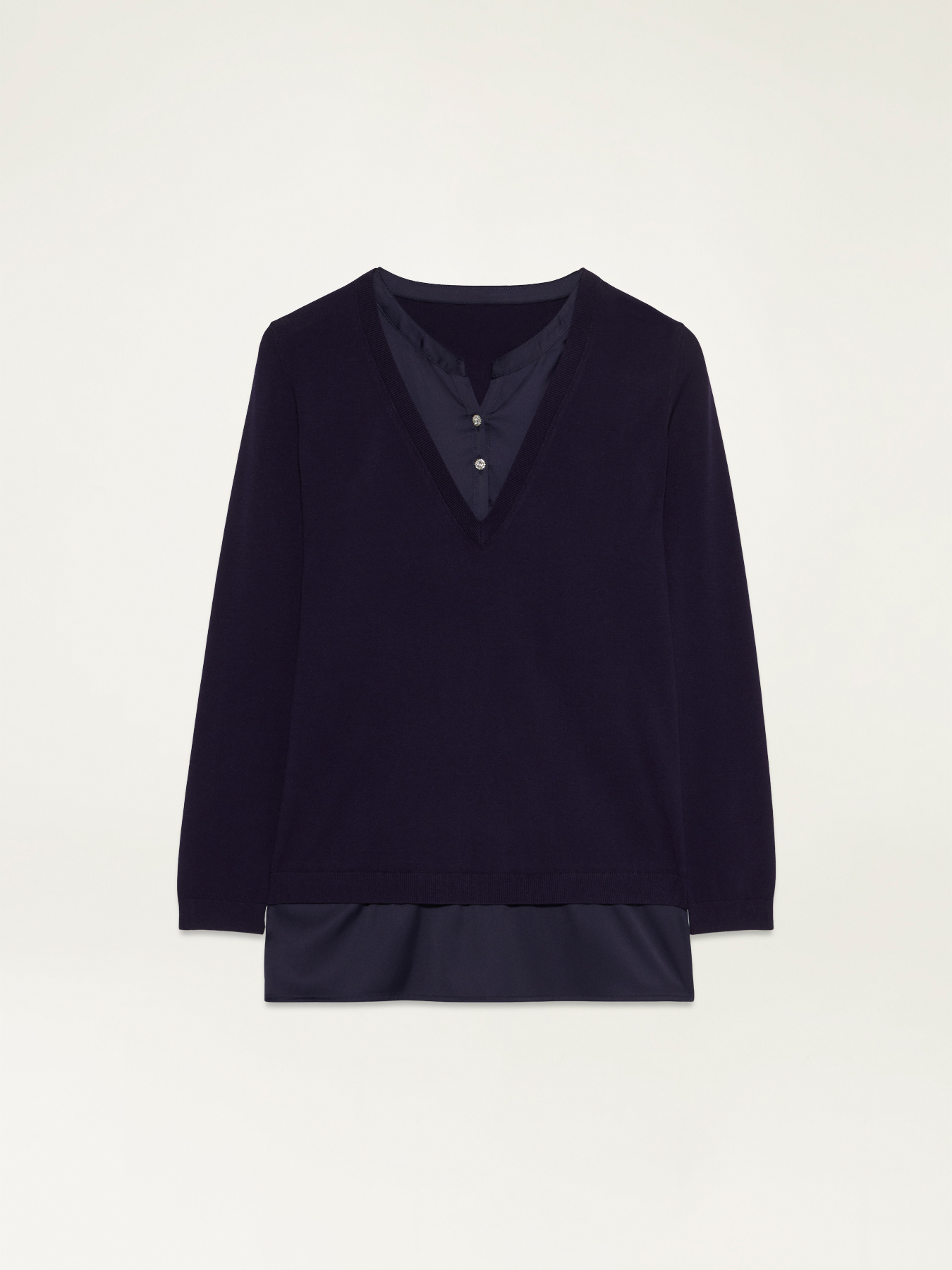 Shirt with satin parts image number 3