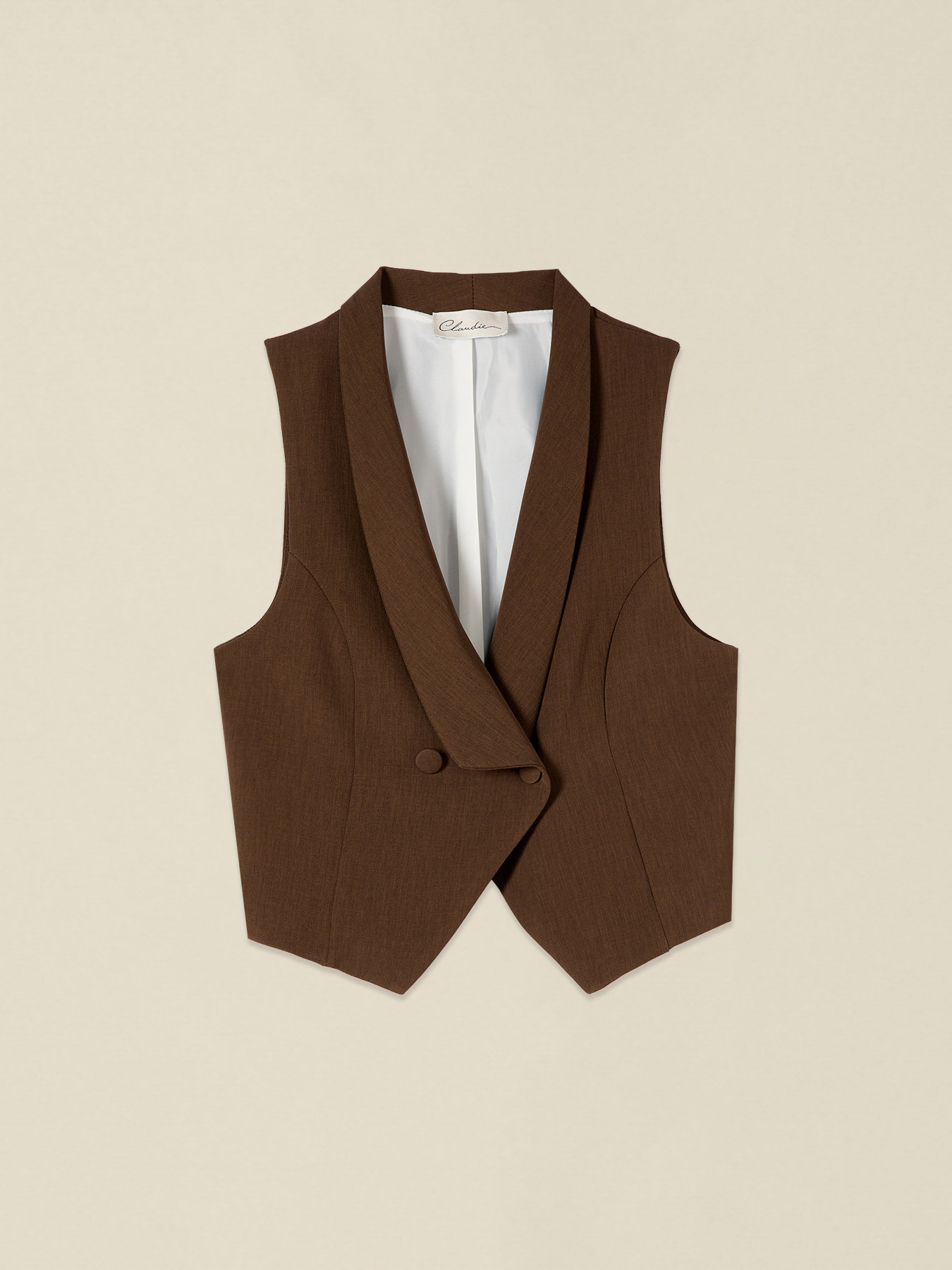 Short tailored vest image number 3