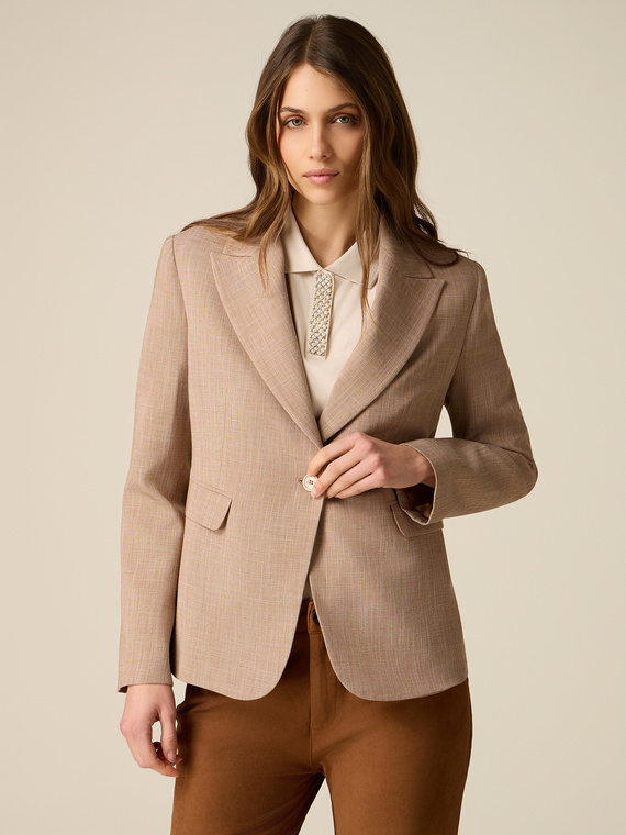 Veste structur&eacute;e m&eacute;lange viscose