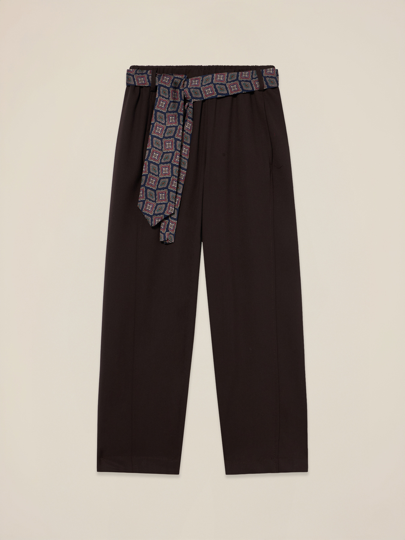 Pantalon avec ceinture &agrave; nouer image number 4