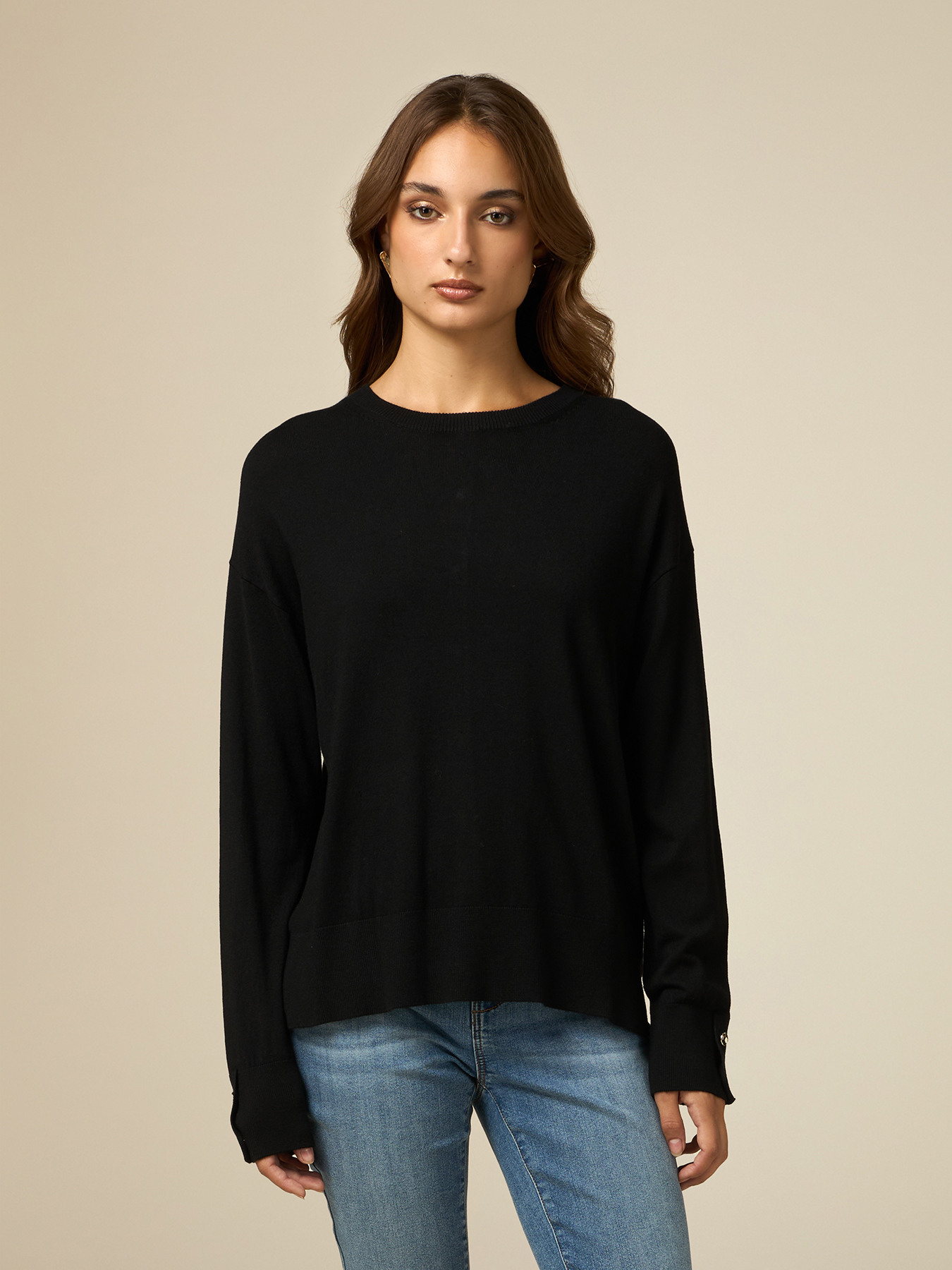 Sweater with back buttons image number 0