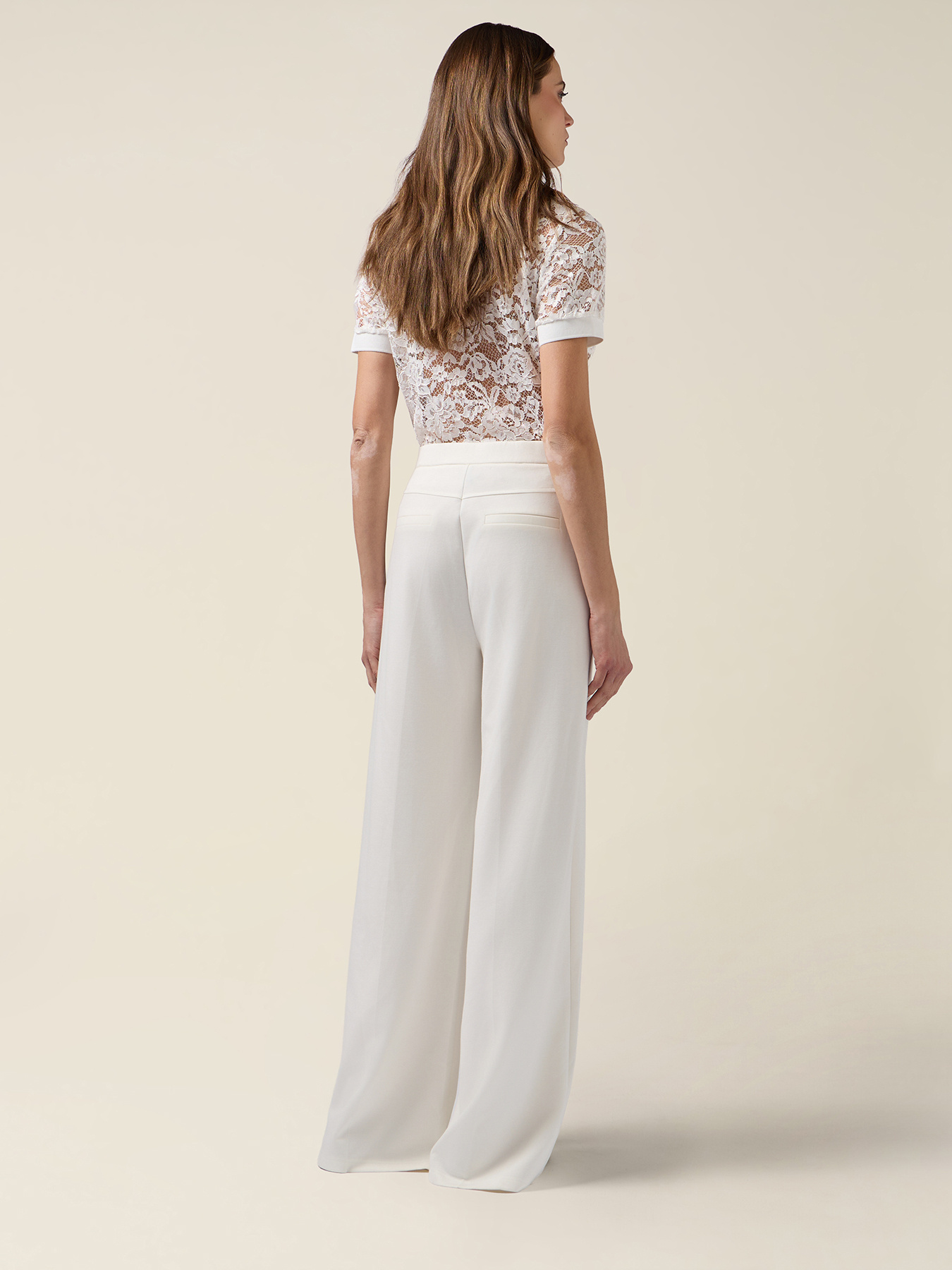 Palazzo pants in soft touch fabric image number 1