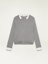 Pullover im Zopfmuster in Hemdblusenoptik image number 3
