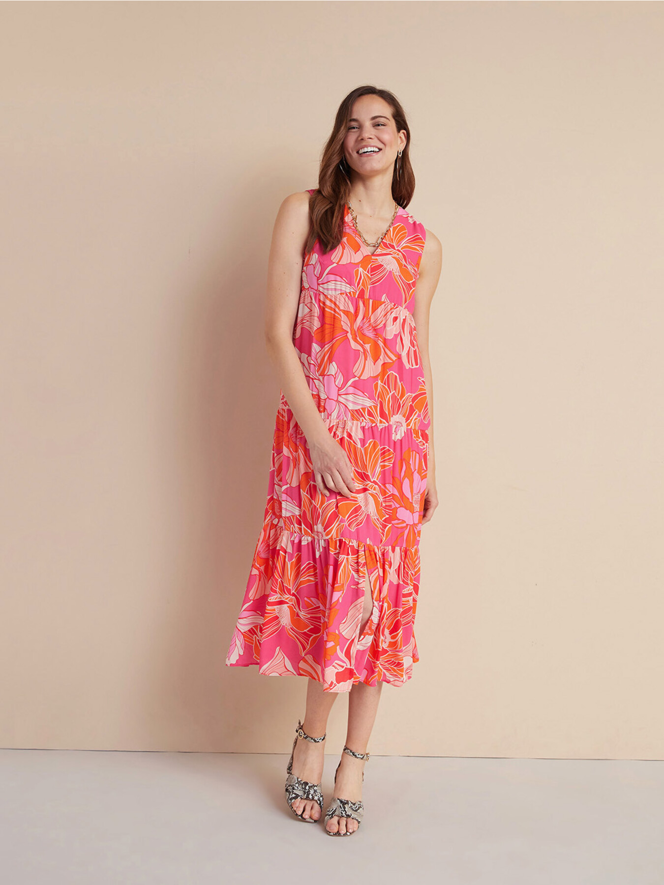 Vestito lungo fantasia floreale image number 2
