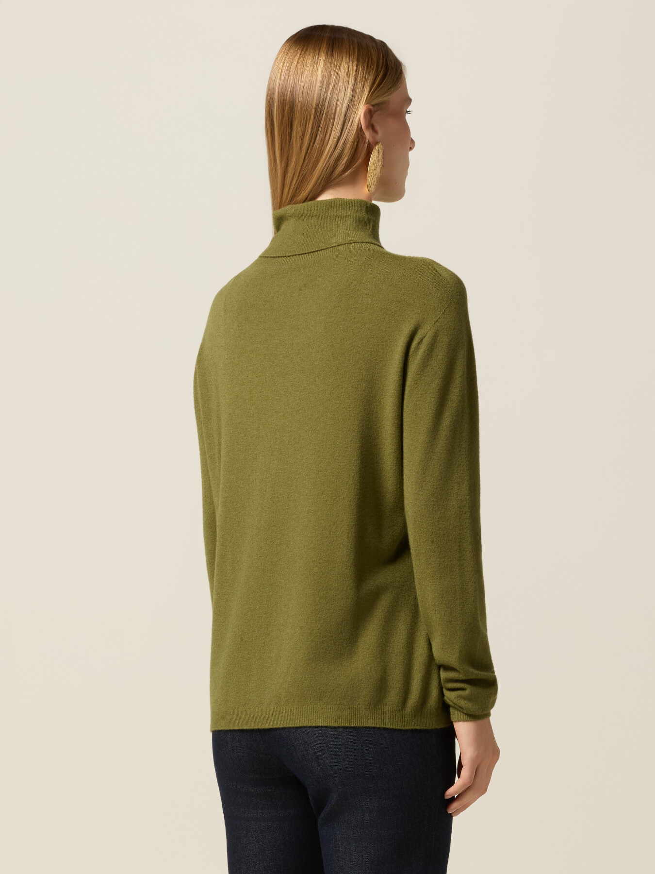 Fine knit viscose blend turtleneck sweater image number 1