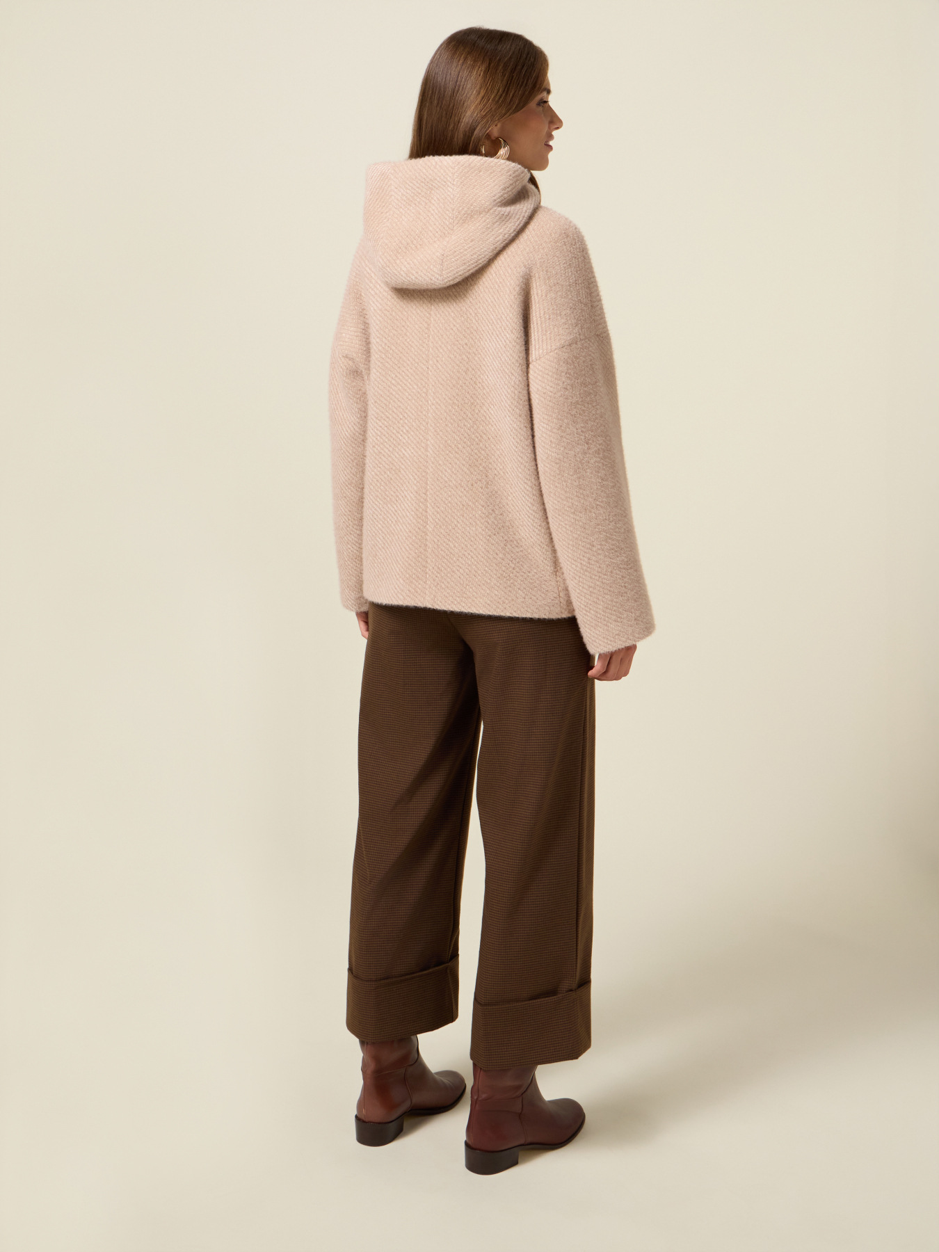 Cappotto corto in tessuto ammagliato image number 1