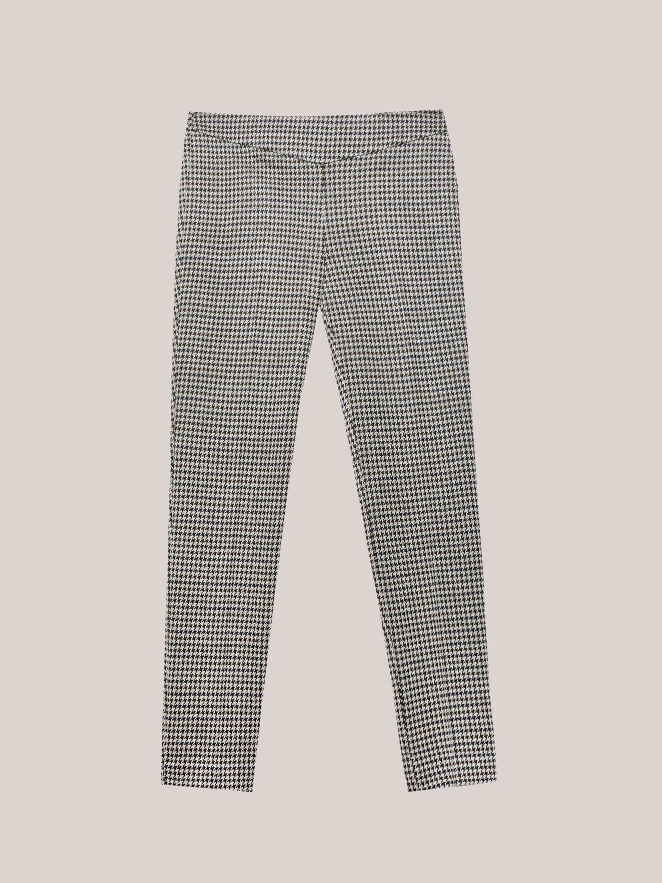 Houndstooth patterned skinny trousers image number 3