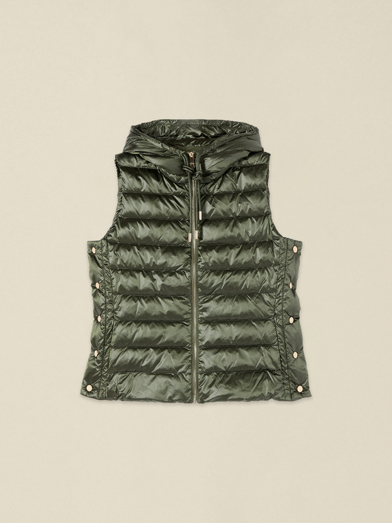 Vestă puf lightweight cu glugă