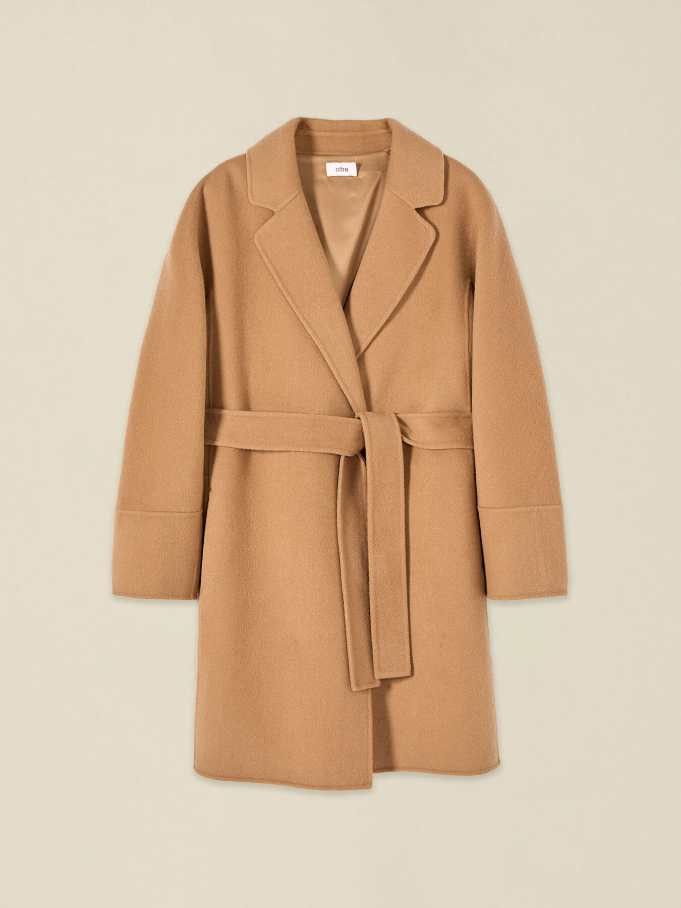 Wool-blend coat with belt image number 3