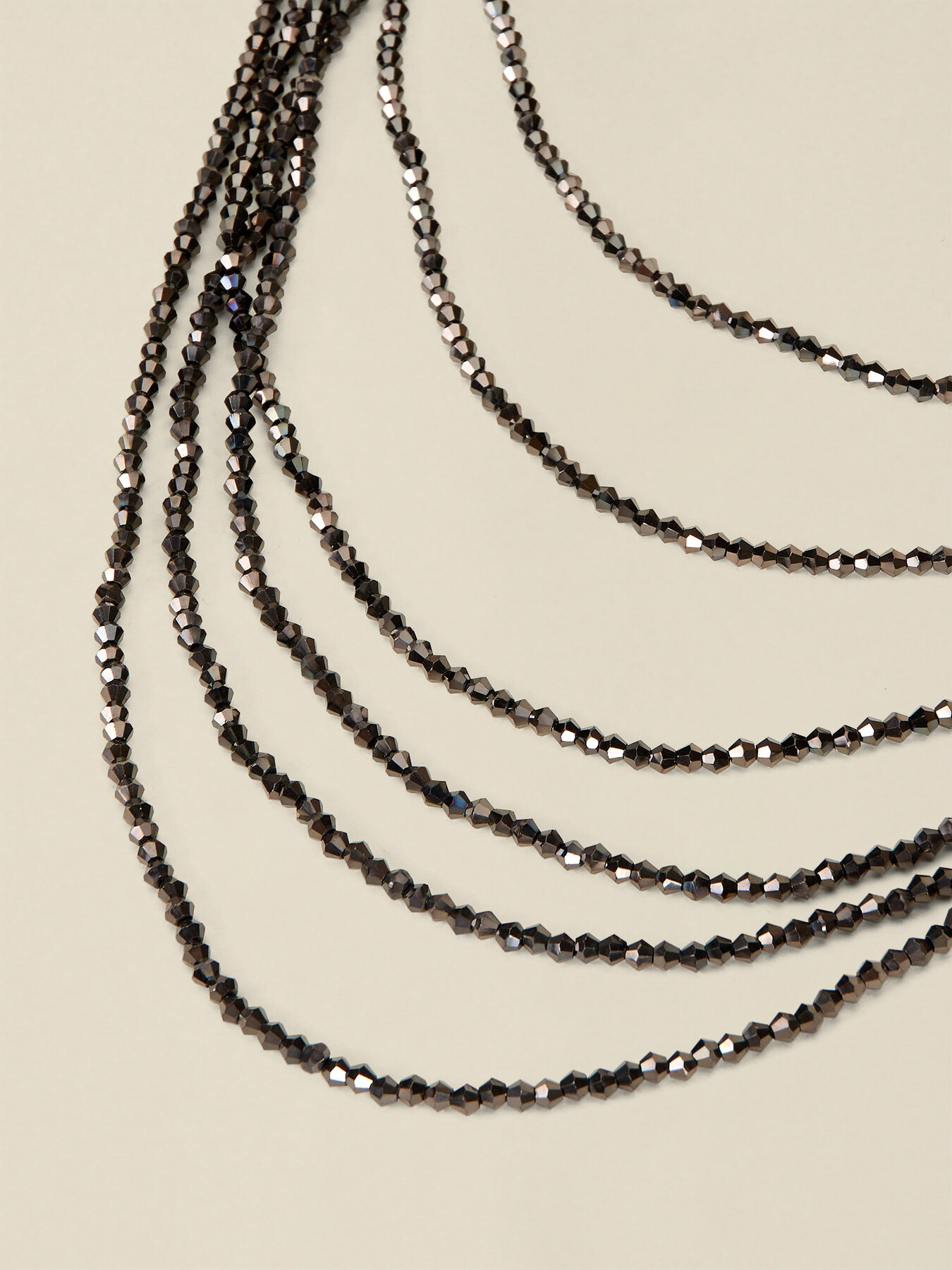 Multi-strand necklace with faceted beads image number 2