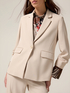 Blazer monopetto in tessuto fluido image number 2