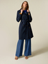 Double-breasted trench coat with belt image number 0