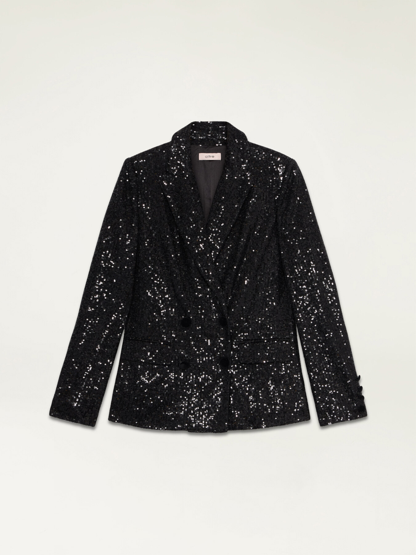 Double-breasted sequin blazer image number 3