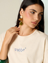 T-shirt con ricamo lettering image number 1