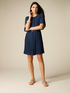 Short dress in pleated georgette image number 0