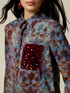 Patterned shirt with sequin pocket image number 2
