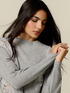 Maglia misto cashmere con inserti in pizzo image number 2