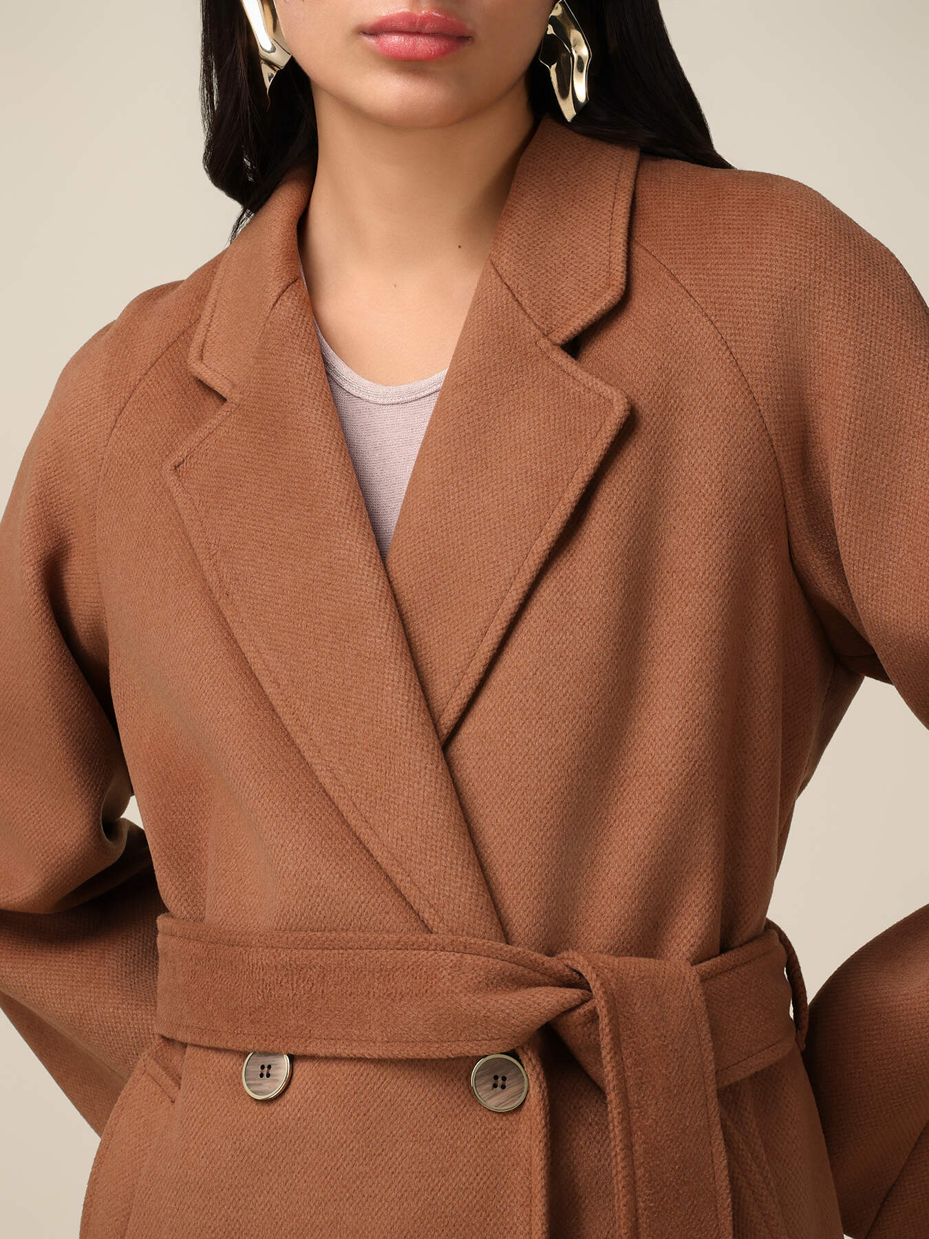 Long coat with belt image number 2