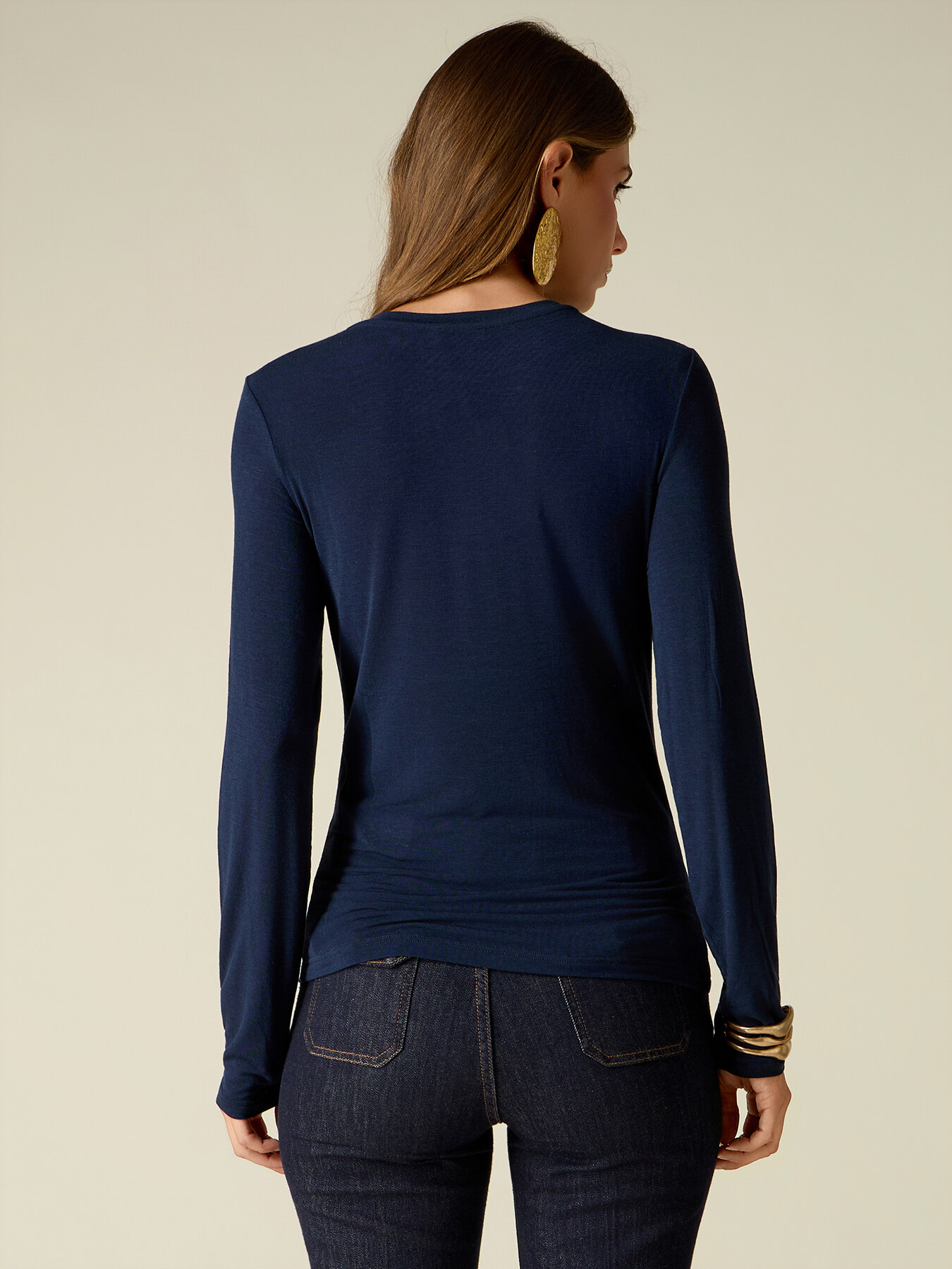 Cotton and cashmere blend T-shirt image number 1