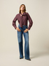 Camicia in cotone con fiocco e castoni image number 3