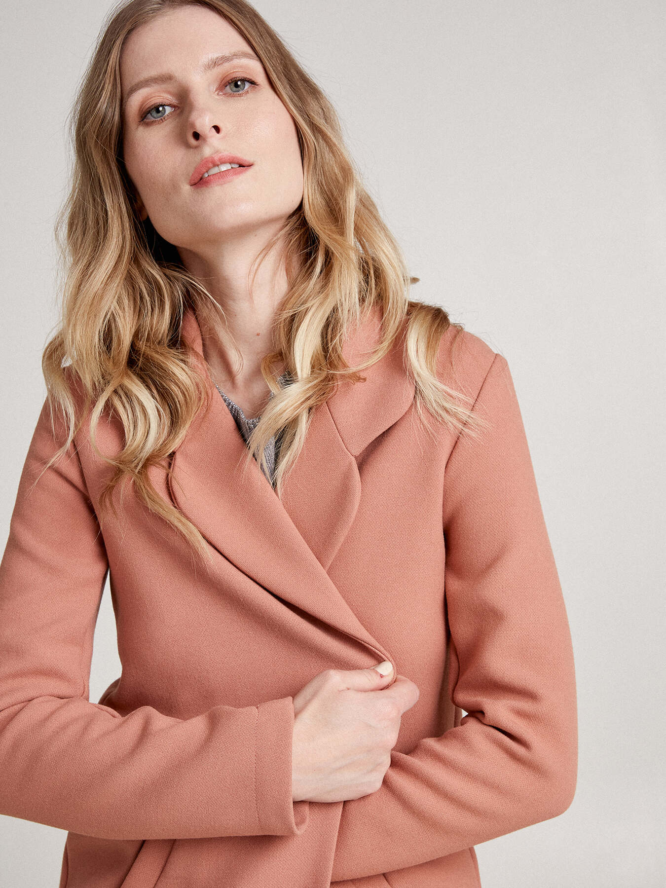 Long viscose blend coat image number 2