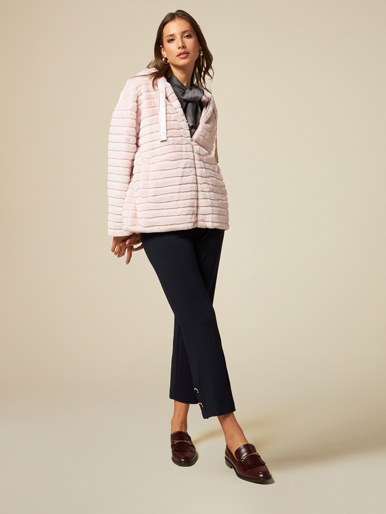 Giubbotto teddy a tagli orizzontali image number 3