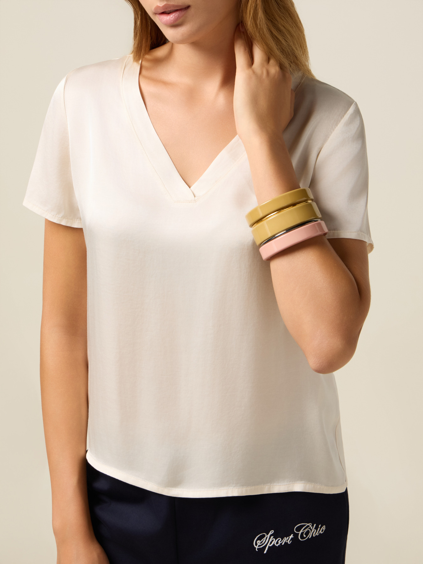 Blusa in raso di viscosa image number 2