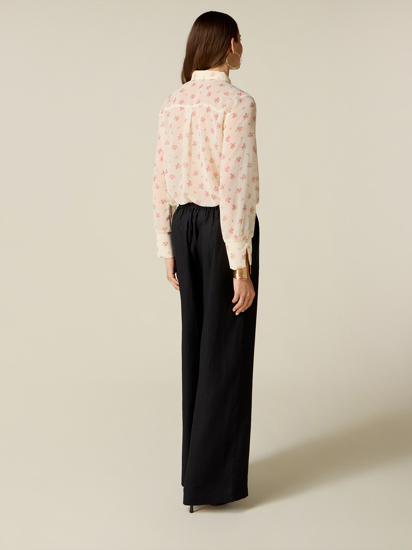 Linen palazzo pants image number 1