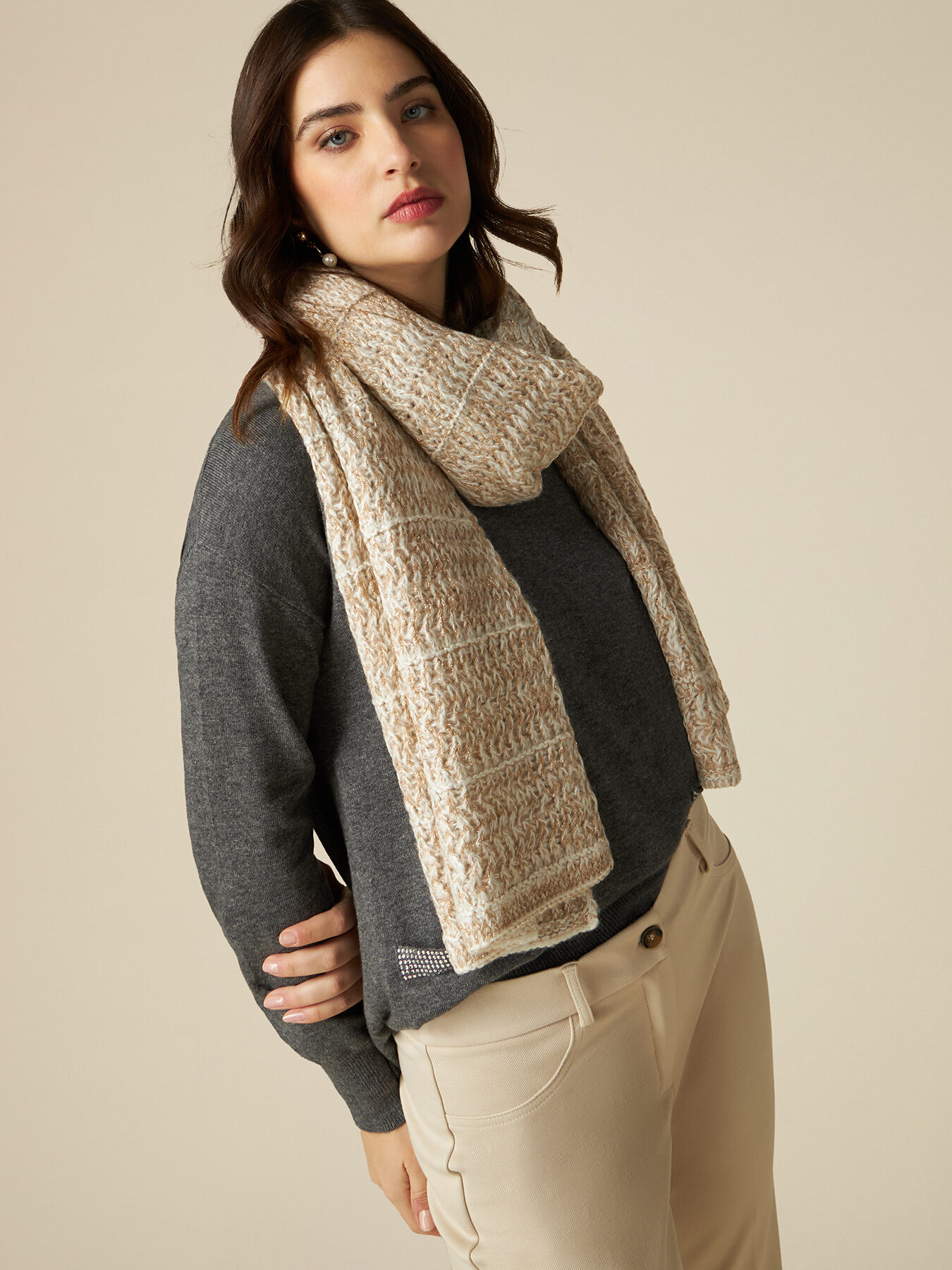 Lurex blend scarf image number 0