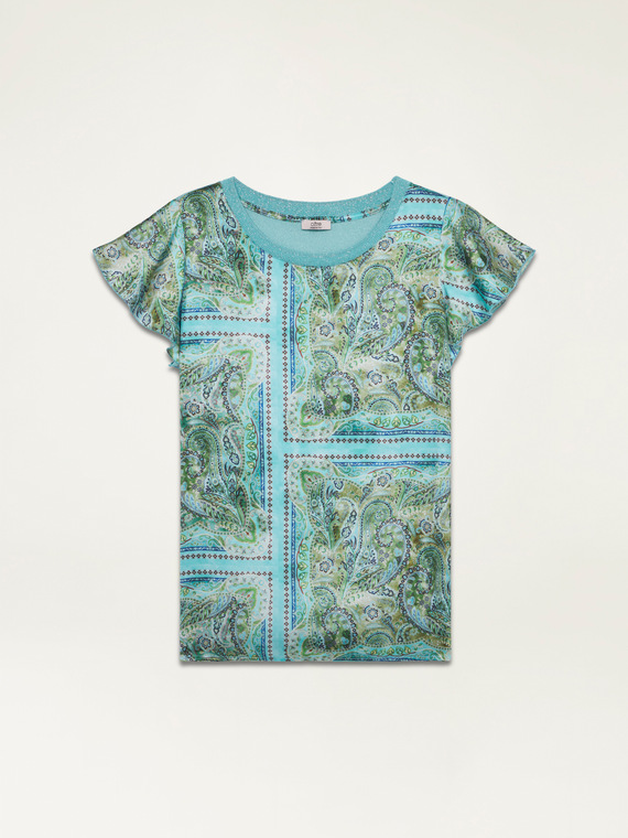 T-shirt bi-matière en fibres recyclées