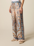 Patterned satin palazzo pants image number 3