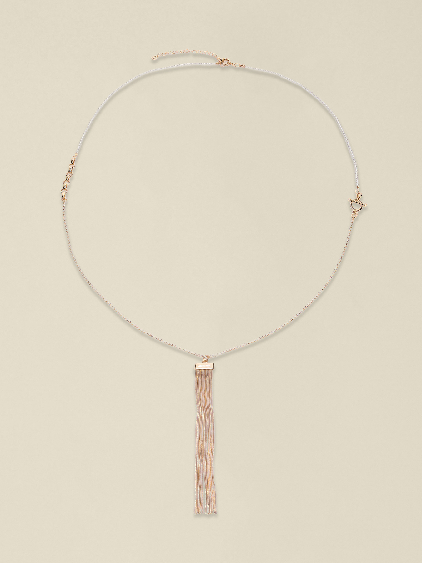 Necklace with fringe pendant image number 1