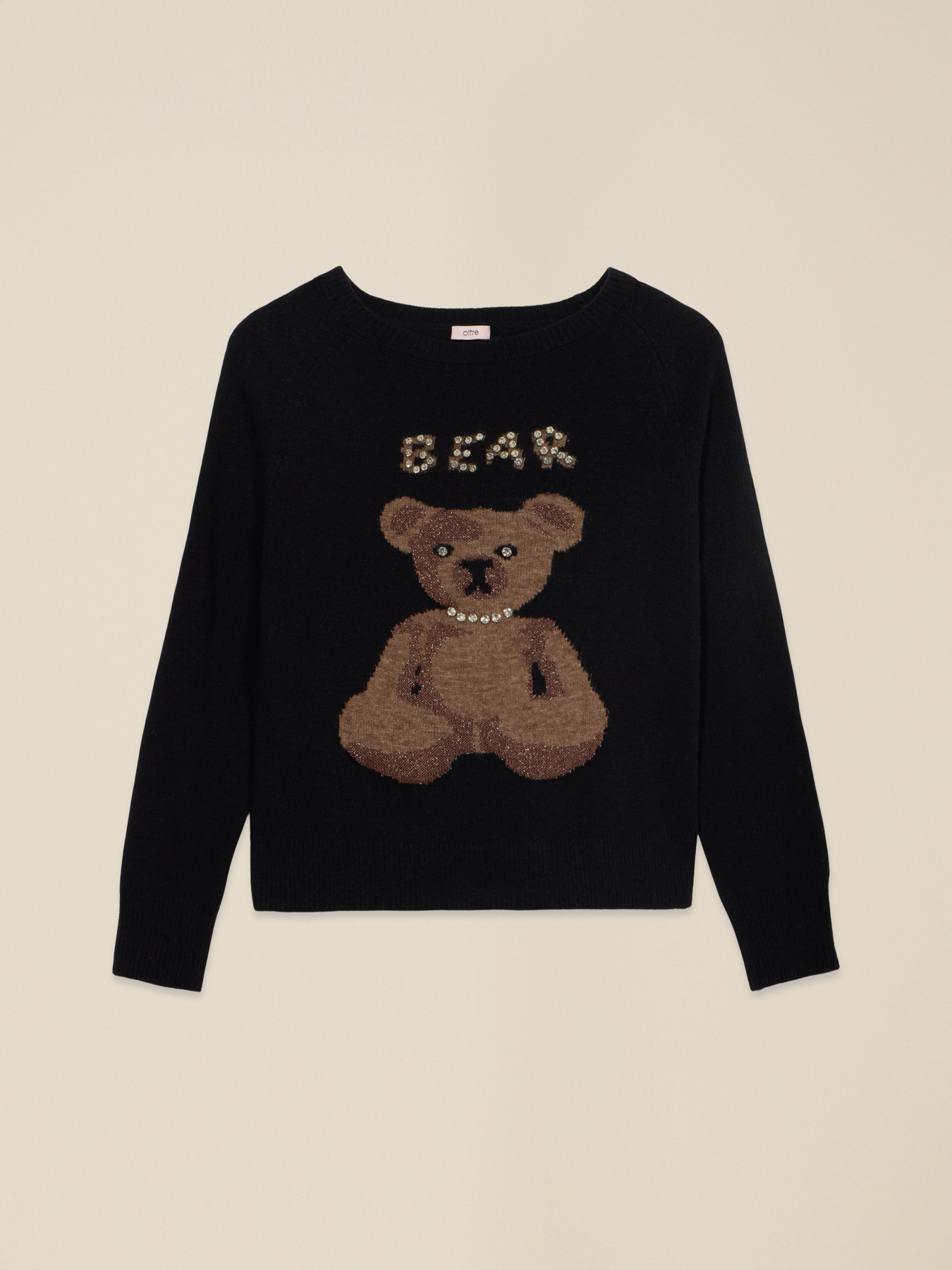 Pulover jacquard cu aplicații image number 3